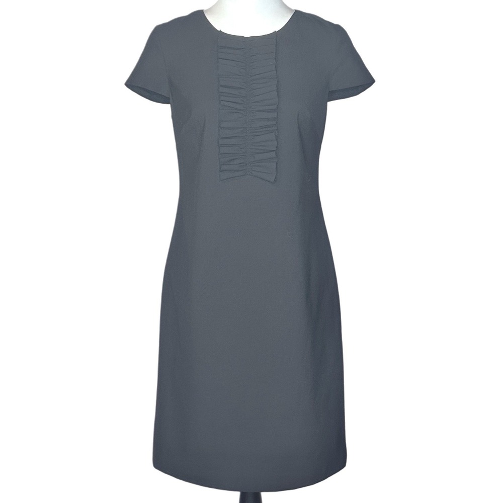 Banana‎ Republic Black Wool-Blend Ruched Sheath Dress Size 2